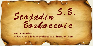 Stojadin Boškoćević vizit kartica